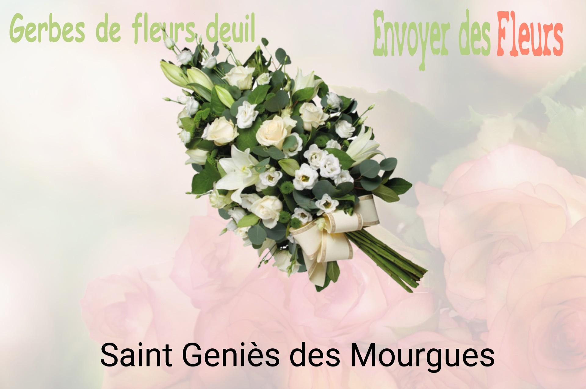 Gerbe de fleurs de deuil livrée à Saint-Geniès-des-Mourgues